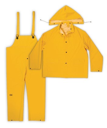 JHP424L 3 PIECE PVC RAIN SUIT LARGE